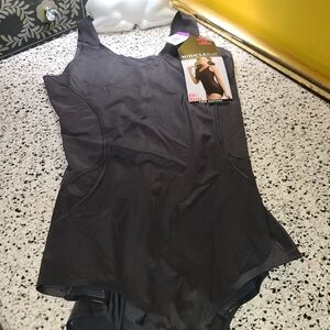 Miraclesuit Womens Extra Firm Tummy-Control Sheer Trim Bodysuit  Size 2XL